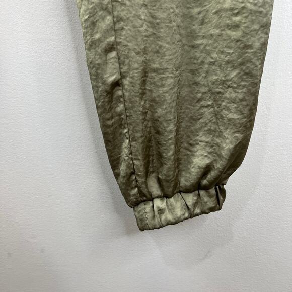 ZARA Trafaluc Collection Jogger Pants Green Elastic Waist Drawstring Size Medium - Picture 3 of 8